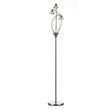 Dar Luther 3-Light Floor Lamp with Crystal Glass in Satin Chrome