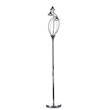 Dar Luther 3-Light Floor Lamp with Crystal Glass in Polished Chrome