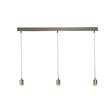 Dar Accessories 3 Light E27 Suspension With Clear Cable in Antique Brass