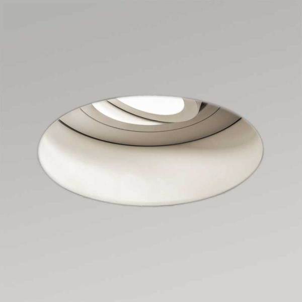 Astro Trimless Round Adjustable Fire Rated White Recessed Downlight