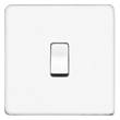 LightwaveRF 1 Gang, 2 Way 10AX Plate Switch in White