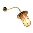 Mullan Lighting Brom Frosted Glass Wall Light IP65 in Polished Brass
