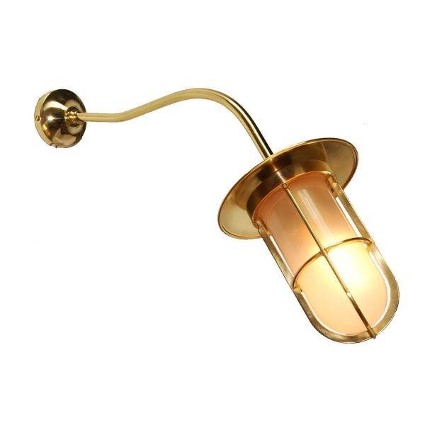 Mullan Lighting Brom Frosted Glass Wall Light IP65