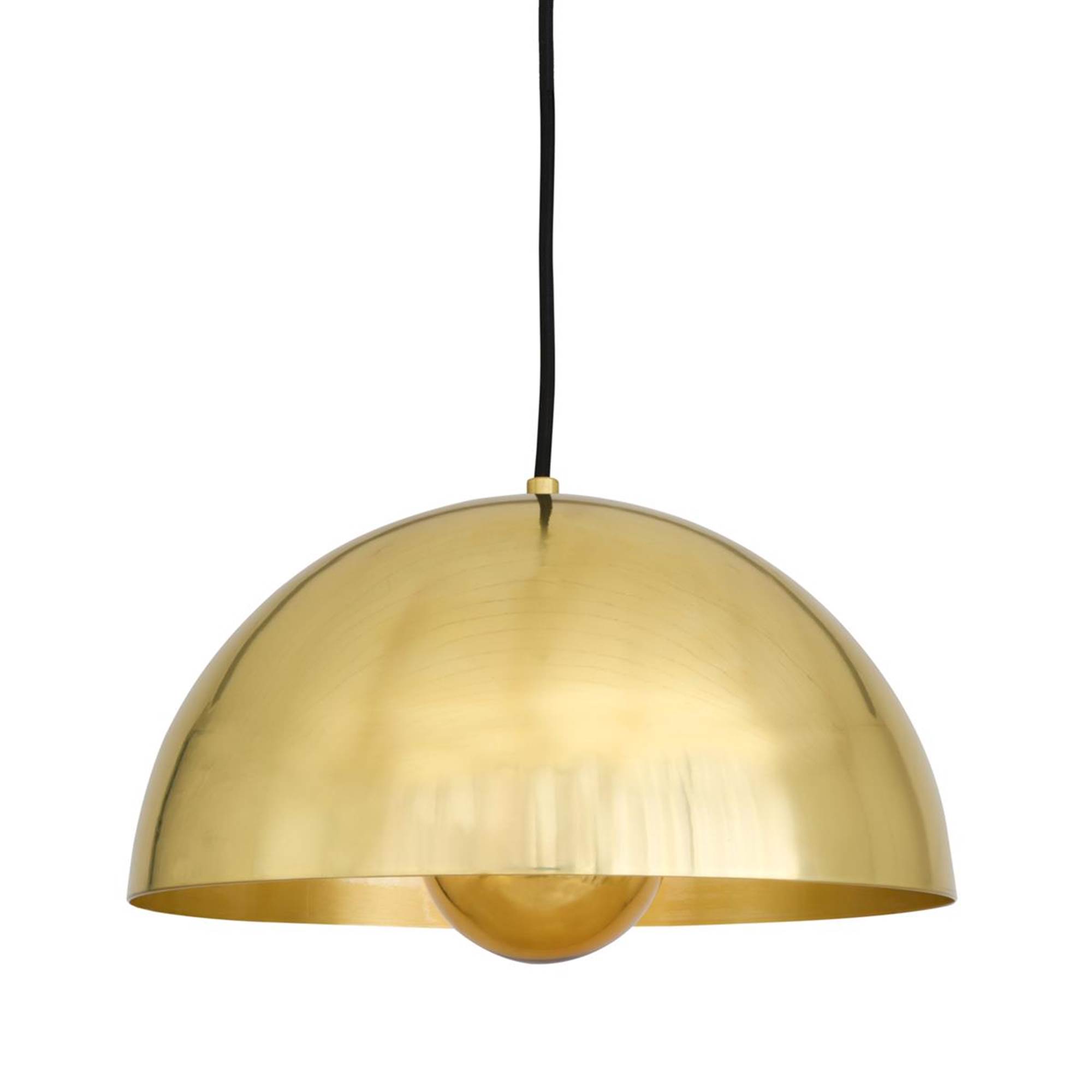 Mullan Lighting Maua 30 cm Industrial Dome Pendant - Antique Brass