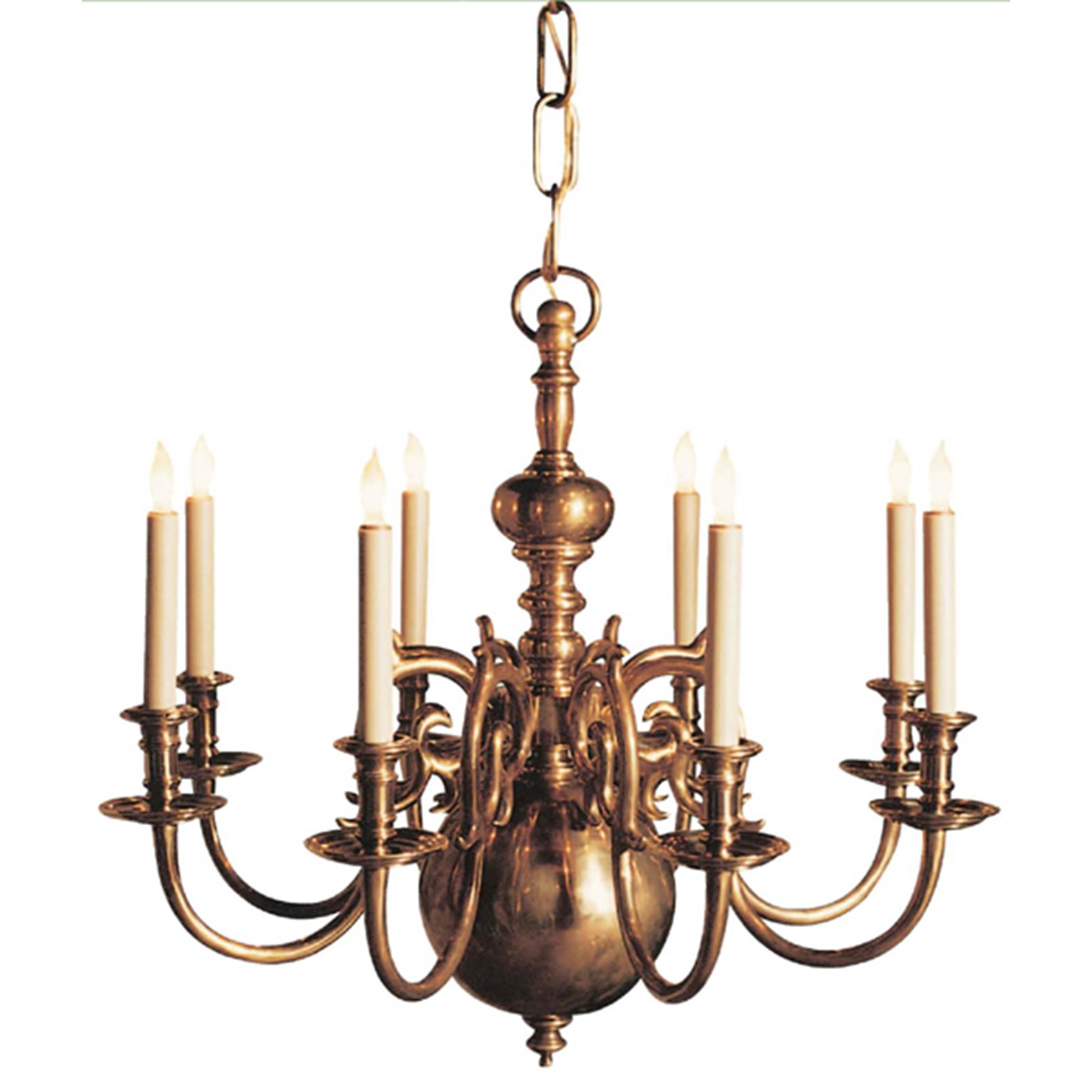 Visual Comfort Medium 18th Century Chandelier - Antique Burnished Brass